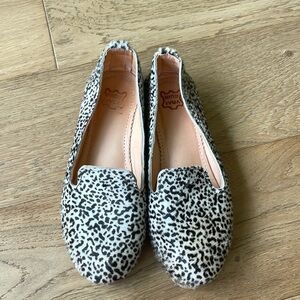 Vrai Cuir calf hair animal print leather loafer